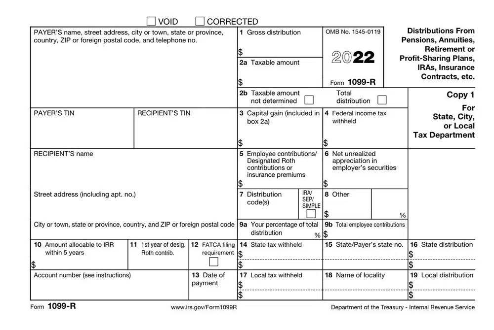 Sample 1099r form