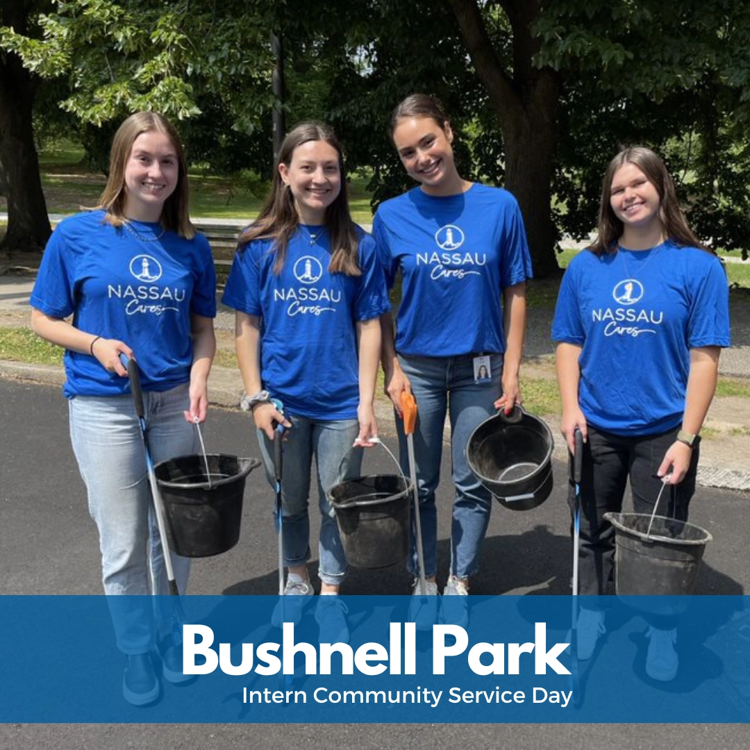 Photo of interns doing Community Service at Bushnell Park